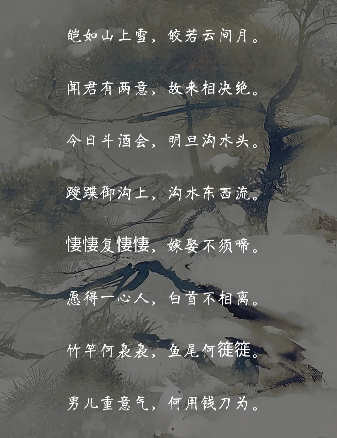 愿得一心人的意思介绍